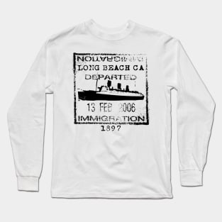 Long Beach Passport Stamp Long Sleeve T-Shirt